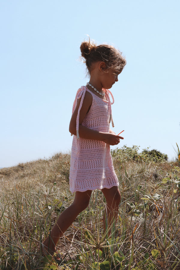 Crochet Tie Up Dress - Blossom