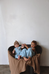 Vintage Denim Overalls - Sky