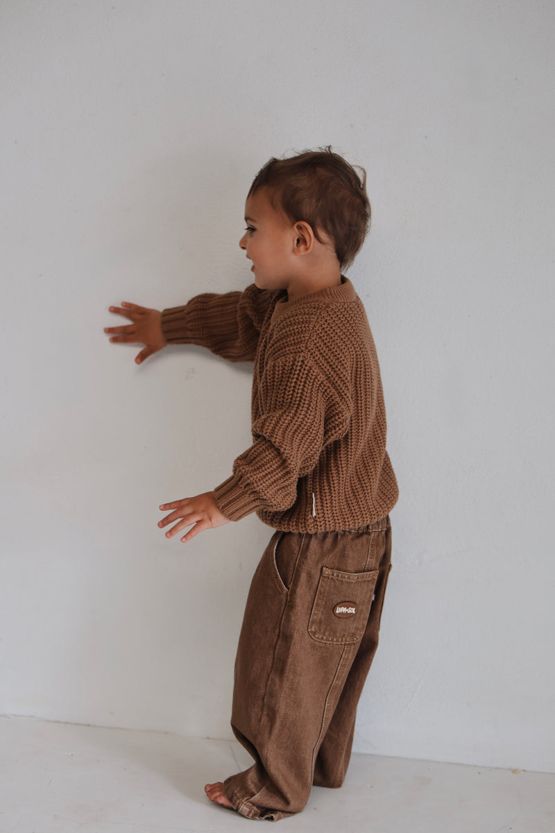 Vintage Denim Jeans - Mocha