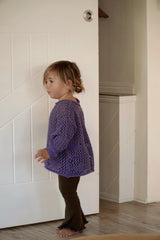 Flared Leggings - Bark with Grape Lettuce Trim