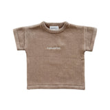 Knitted Logo Tee | Almond