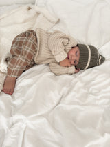 Pixie Beanie - Moss Stripe
