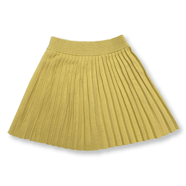 Grown Knitted Pleat Skirt - Dusty Lime