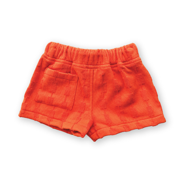 Grown Terry Shorts - Blocks Rosso