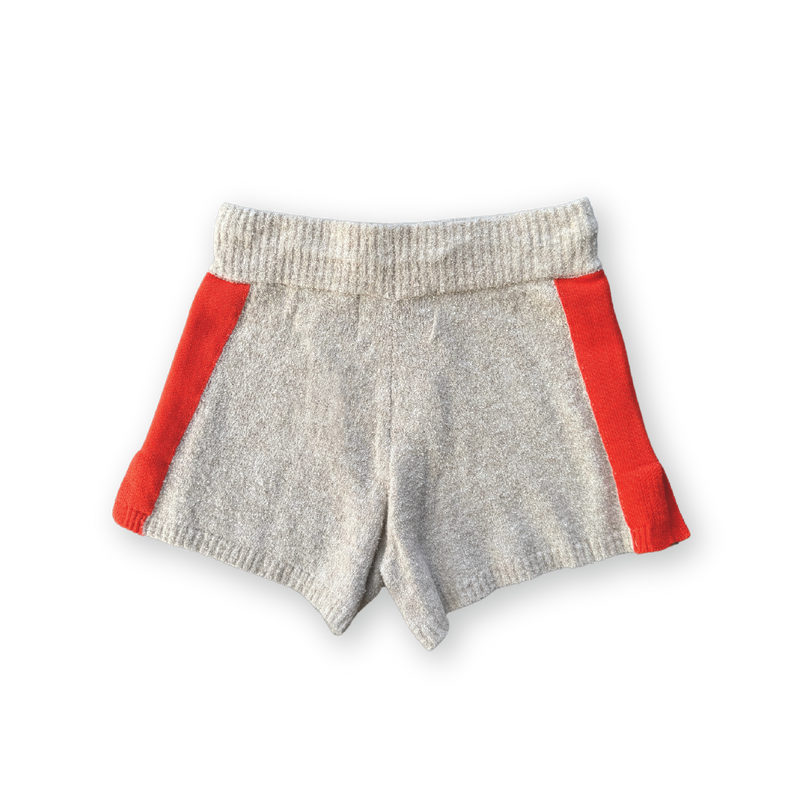 Grown Knitted Terry Shorts - Dune/Rosso