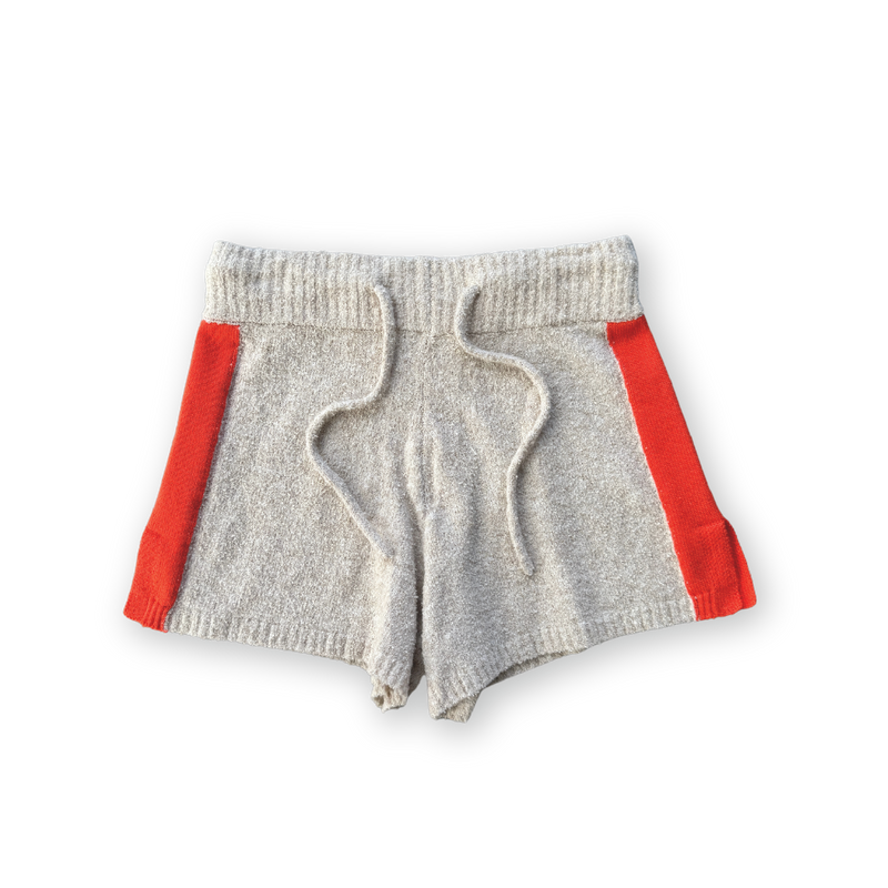 Grown Knitted Terry Shorts - Dune/Rosso