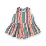 Grown Summer Stripe Cotton Romper