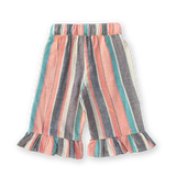 Grown Summer Stripe Cotton Frill Pant