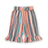 Grown Summer Stripe Cotton Frill Pant