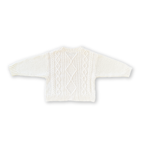 Chunky Cable Knit Pull Over - Milk