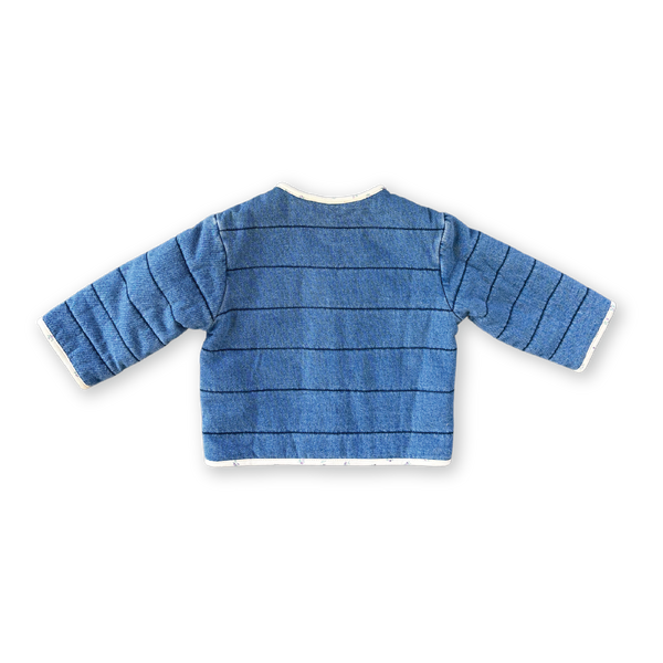 Quilted Reversible Jacket - Denim & Garden