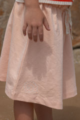 Organic French Terry Shell Skirt - Peachy