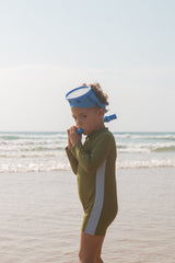 Zip Long Slv One Piece - Leaf