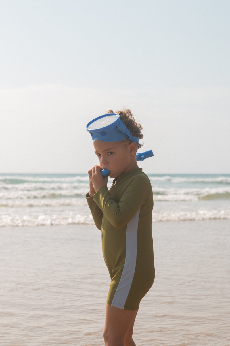 Zip Long Slv One Piece - Leaf