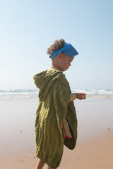 Terry Towelling Flow Poncho - Leaf