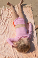 Flow Terry Beach Towel - Peachy