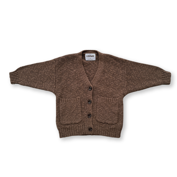 Grown Textured Cardigan - Mud