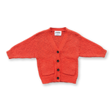 Grown Textured Cardigan - Port Red