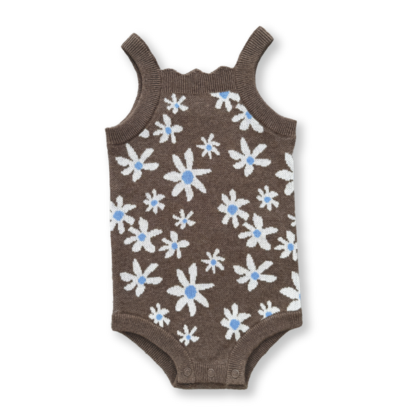 Grown Wild Flower Singletsuit - Mud