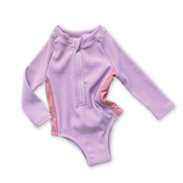 Grown Zip Long Sleeve One Piece - Lilac