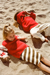 Diagonal Stripe Knit Skirt