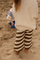 Diagonal Stripe Knit Flares