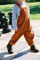 Organic Cord Overalls - Brick