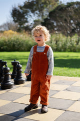 Organic Cord Overalls - Brick