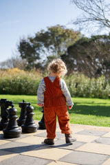 Organic Cord Overalls - Brick