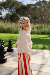 Organic Everyday Stripe Pant - Sauce