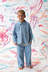 Organic Canvas Utility Pocket Pant - Duck Egg