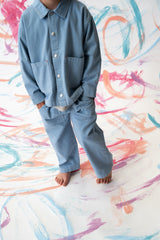 Organic Canvas Utility Pocket Pant - Duck Egg