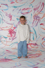 Organic Funfetti Knit Pull Over - Surf