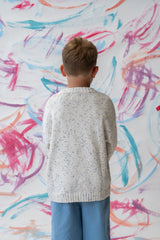 Organic Funfetti Knit Pull Over - Surf