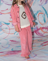 Organic Swirl Knit Vest - Milk