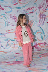 Organic Cord Frill Pant - Sorbet