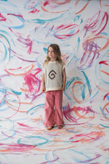 Organic Swirl Knit Vest - Milk