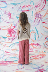 Organic Swirl Knit Vest - Milk