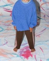 Textured Organic Slub Knit Pull Over - Cobalt