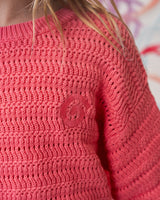 Organic Heavy Knit Tee - Bright Sorbet