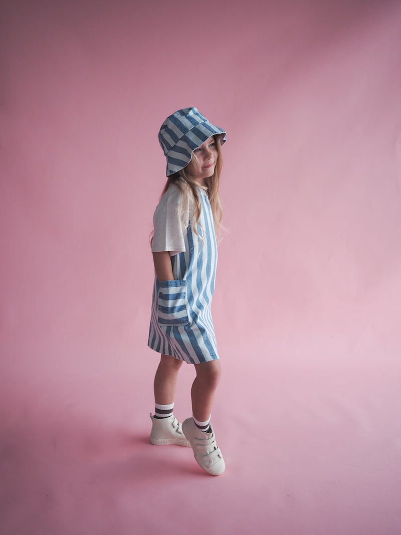 Grown Denim Stripe Bucket Hat