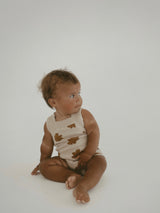 Lupa and Sol Bloom Romper | Mustard on Oat