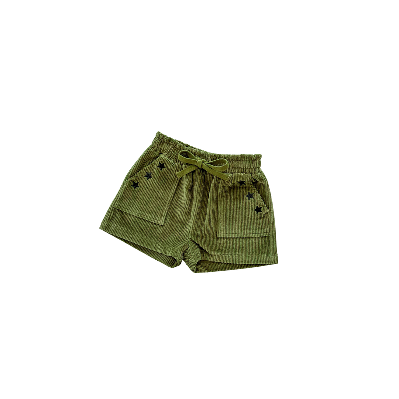 CORD SHORTS | EVERGREEN