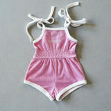 Terry Scrunch Romper- Blossom