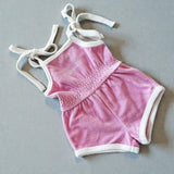 Terry Scrunch Romper- Blossom