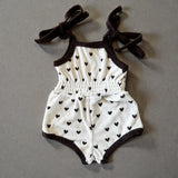 Terry LOVE Scrunch Romper- Chocolate