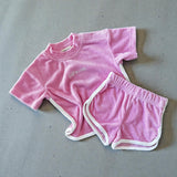 Terry Logo Tee- Blossom