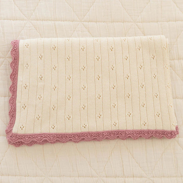 knit blanket | pointelle - milk & ballet