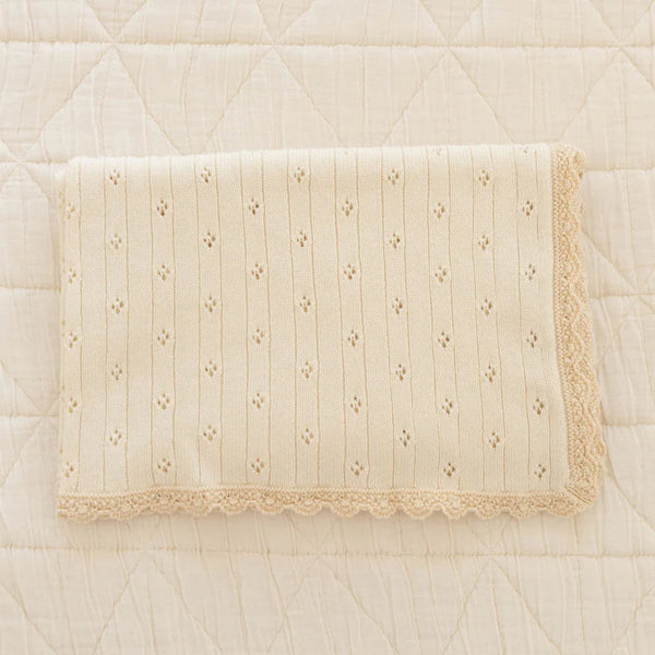 knit blanket | pointelle - milk & sugar