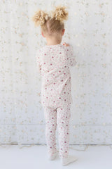 Jamie Kay Organic Cotton Modal Atlas Pyjama Set Long Sleeve - Berry Cream Adaline Berries